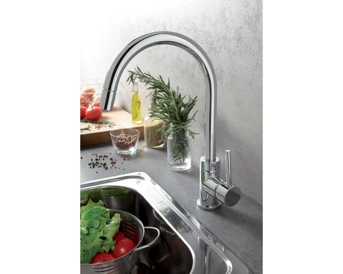 Смеситель Jacob Delafon Edouard E23308-CP для кухонной мойки, с выдвижным изливом