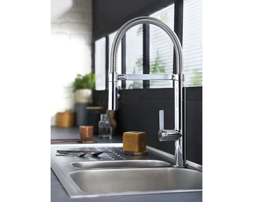 Смеситель Jacob Delafon Spirale E23310-CP для кухонной мойки, с гибким изливом