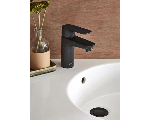 Смеситель Jacob Delafon Oscar E29842-BL для раковины с донным клапаном, черный матовый