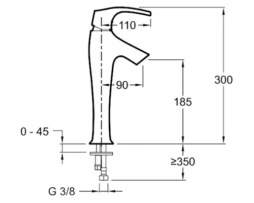 Смеситель Jacob Delafon Symbol E19774-CP для раковины высокий