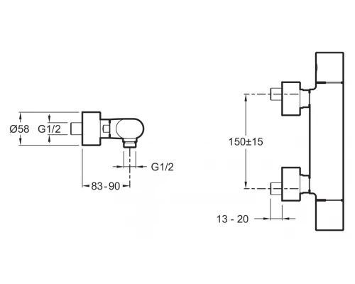 Смеситель Jacob Delafon Talan E10108-CP для душа
