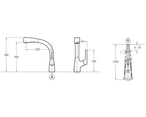 Смеситель Jacob Delafon Elate E13963-CP для кухни, хром