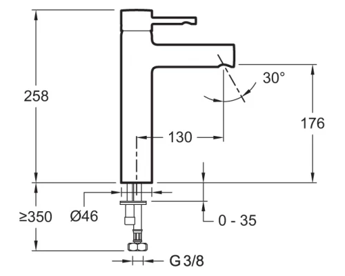 Смеситель Jacob Delafon Cuff E98299-CP для раковины