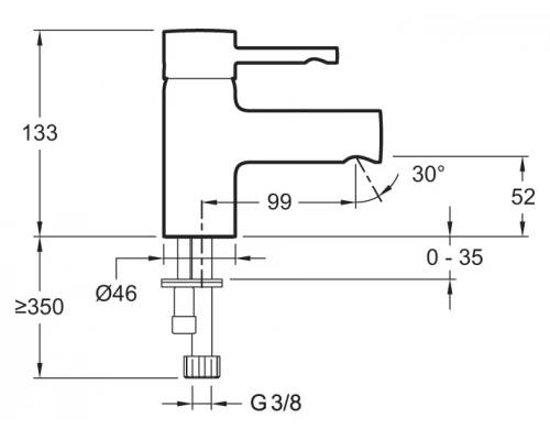 Смеситель Jacob Delafon Cuff E98297-CP для раковины