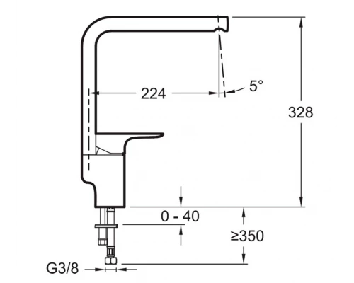 Смеситель Jacob Delafon Aleo E72278-CP для раковины с донным клапаном