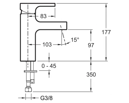 Смеситель Jacob Delafon Strayt E98339-CP для раковины