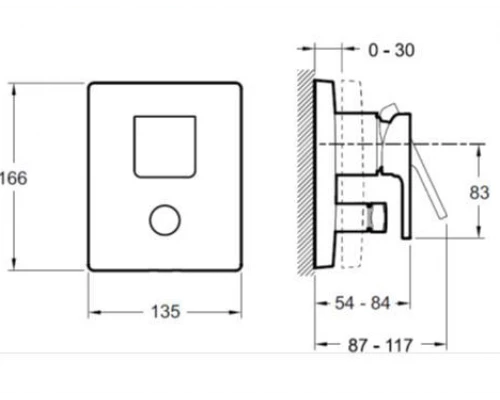 Смеситель Jacob Delafon Strayt E98633-CP на 2 выхода с переключателем