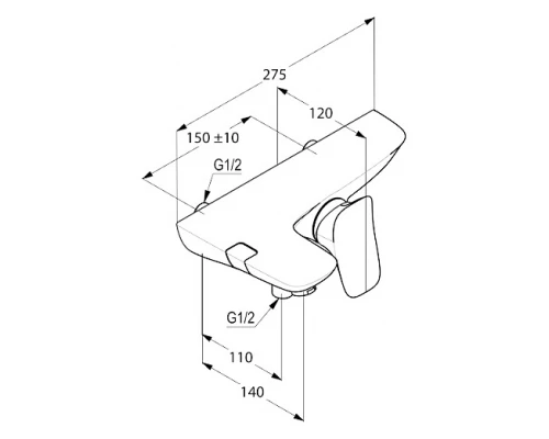 Смеситель Kludi Ambienta 534450575 для ванны и душа DN 15