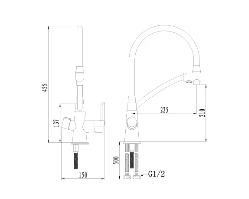 Смеситель Lemark Comfort LM3070C-Yellow для кухонной мойки, хром/желтый