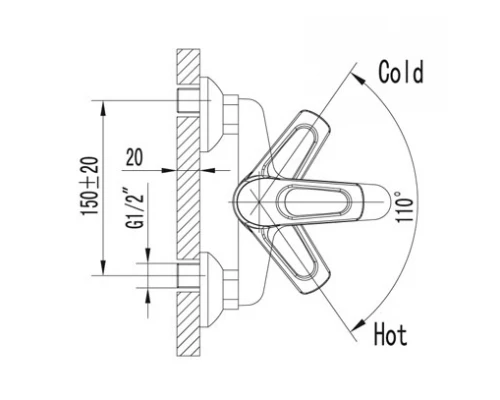 Смеситель Lemark Omega LM3102C для ванны и душа