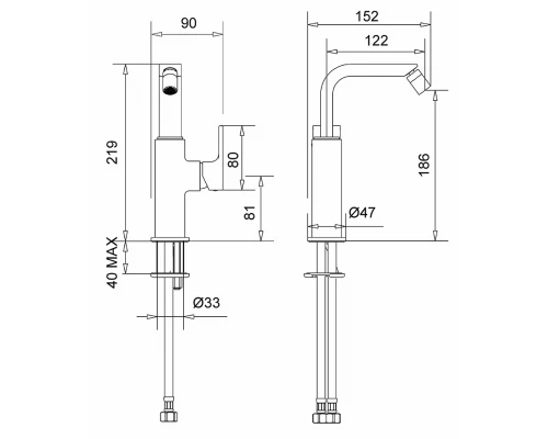 Смеситель Migliore Tenesi 25419 для биде, хром