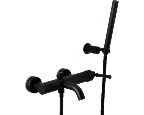 Смеситель Migliore Ermitage Mini для ванны, с душевым гарнитуром, черный матовый, 30851