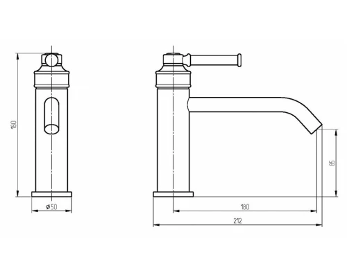 Смеситель Migliore Ermitage Mini для раковины, излив 18 см, черный матовый, 30853