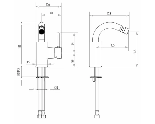 Смеситель Migliore Fortis 18646 для биде, хром