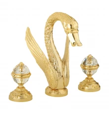 Смеситель Migliore.CRistalia Swan 23085 для раковины, золото