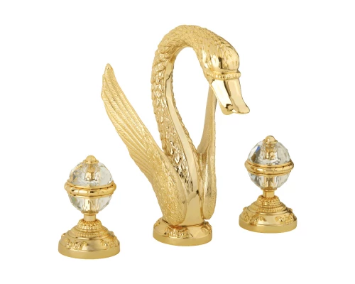 Смеситель Migliore.CRistalia Swan 23085 для раковины, золото