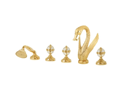 Смеситель Migliore.CRistalia Swan 24243 для ванны, золото