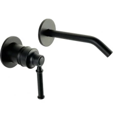 Смеситель Migliore Ermitage Mini для раковины настенный, черный матовый, 30849