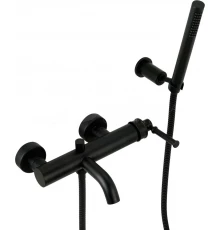 Смеситель Migliore Ermitage Mini для ванны, с душевым гарнитуром, черный матовый, 30851