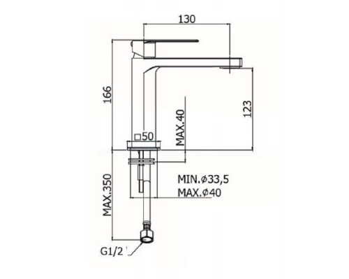 Смеситель Paffoni Tango TA071CR для раковины без донного клапана