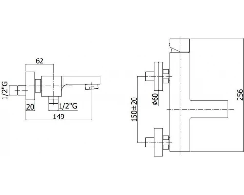 Смеситель Paffoni Elle EL022CR для ванны и душа