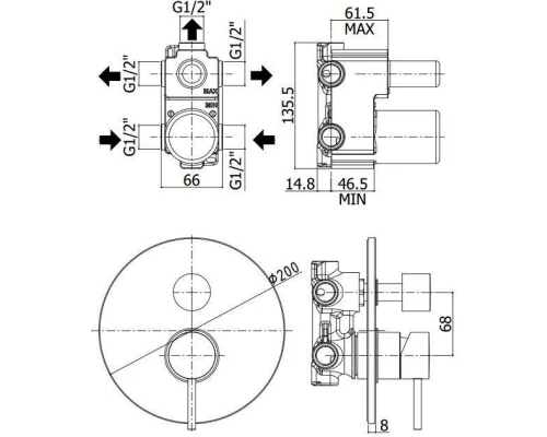 Смеситель Paffoni Light LIG019CR для душа