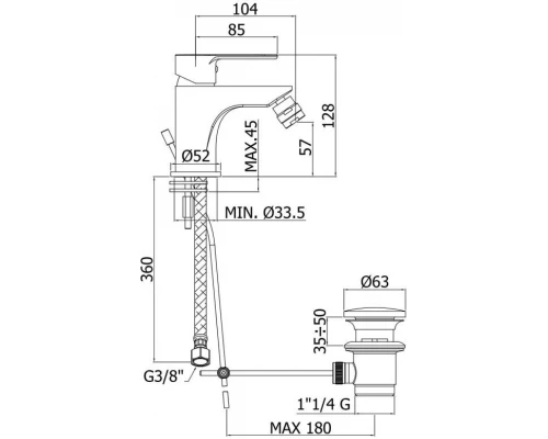Смеситель Paffoni Blu BLU135CR для биде