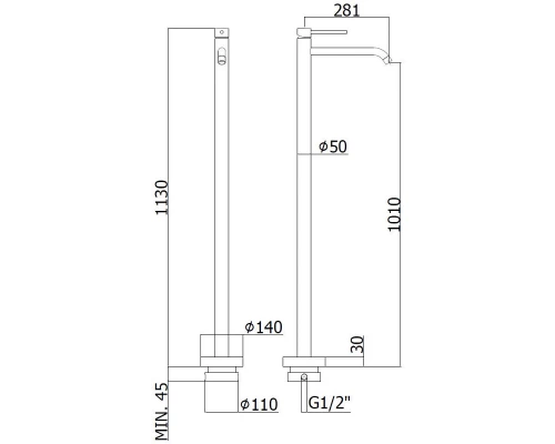 Смеситель Paffoni Light для раковины, хром, LIG031CR