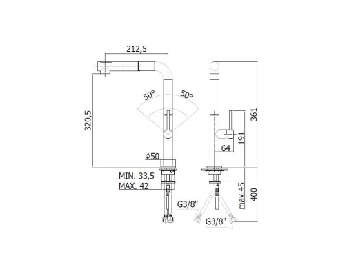 Смеситель Paffoni Chef для кухонной мойки, цвет хром, CH985CR