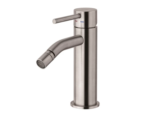 Смеситель Paffoni Light для биде, с донным клапаном 1 1/4, цвет сталь, LIG135ST