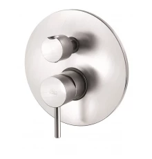 Смеситель Paffoni Light для душа, с внутренней частью, цвет стальной, LIG019ST