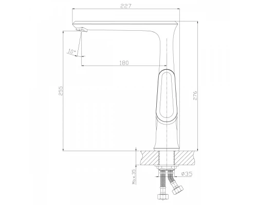Смеситель Rossinka Z35-27U для кухни