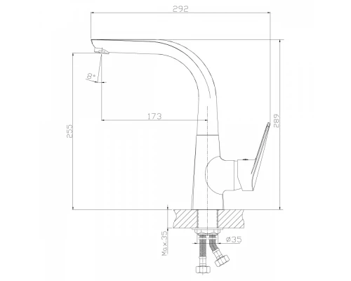 Смеситель Rossinka Z40-23U для кухни