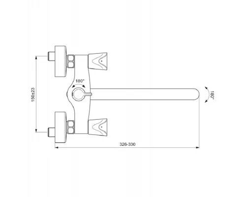 Смеситель для ванны и душа Vidima Neo BA335AA, хром
