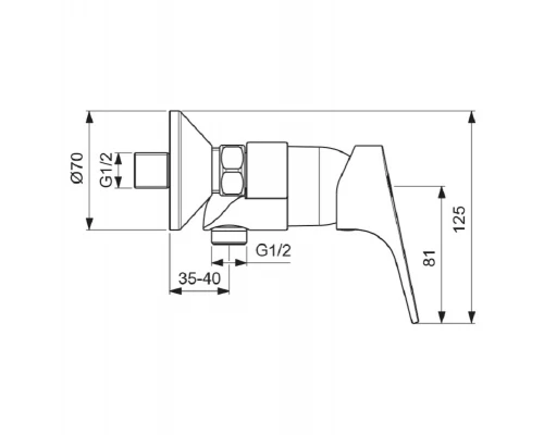 Смеситель для душа Vidima Next BA370AA, хром