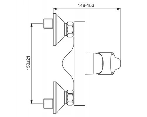 Смеситель для душа Vidima Next BA370AA, хром