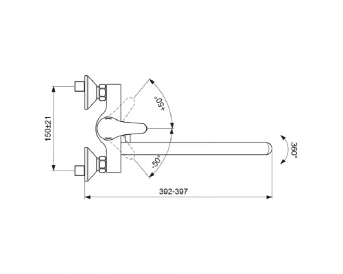 Смеситель для ванны и душа Vidima Next BA372AA, хром