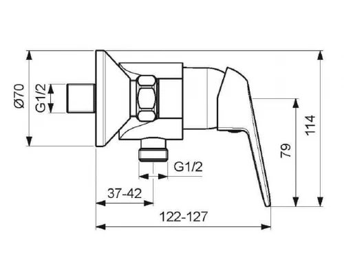 Смеситель для душа Vidima Fine BA387AA, хром