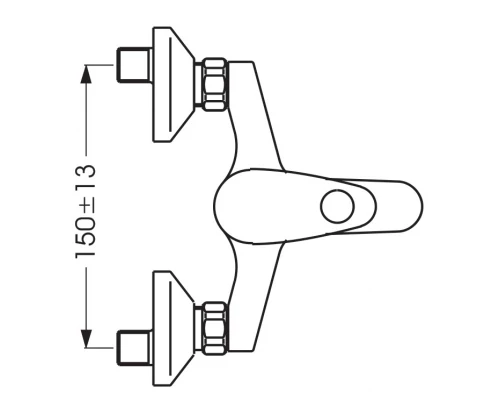 Смеситель Vidima ОРИОН (ORION) BA004AA для ванны и душа с душевым гарнитуром, хром
