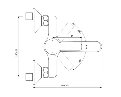 Смеситель Vidima УНО (Uno) BA250AA для раковины, поворотный излив, хром