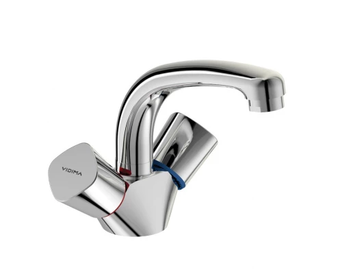 Смеситель Vidima КВАДРО (Quadro) BA244AA для раковины без донного клапана, поворотный излив, хром