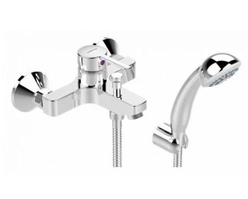 Смеситель Vidima Логик (Logik) BA279AA для ванны и душа с душевым гарнитуром, хром