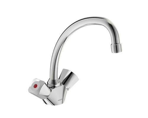 Смеситель Vidima ПРАКТИК (PRACTICE) BA231AA для кухонной мойки, поворотный излив, хром