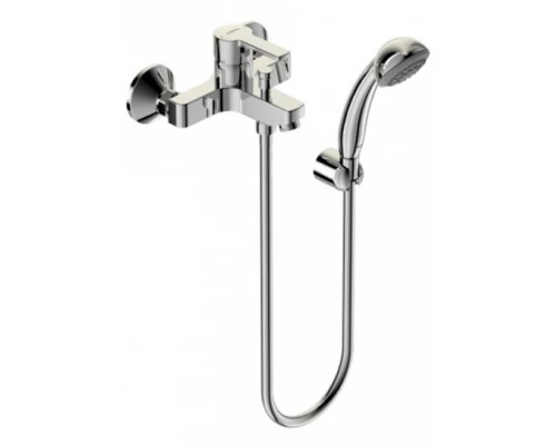 Смеситель Vidima УНО (Uno) BA238AA для ванны и душа с душевым гарнитуром, хром