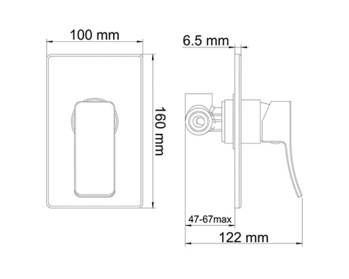 Смеситель WasserKRAFT Aller 10651 для душа, хром