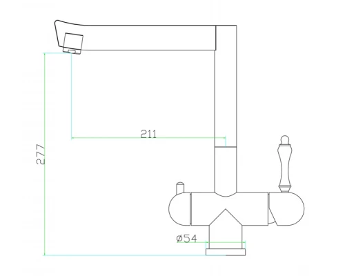 Смеситель Zorg Inox SZR-1017-7B LORA для кухни под фильтр