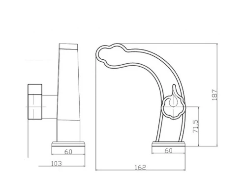 Смеситель Zorg Antic A 10129 BR для раковины, бронза
