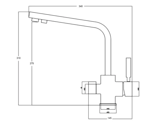 Смеситель Zorg Steel Hammer SH 909 BLACK CR для кухни под фильтр, черный металлик/хром