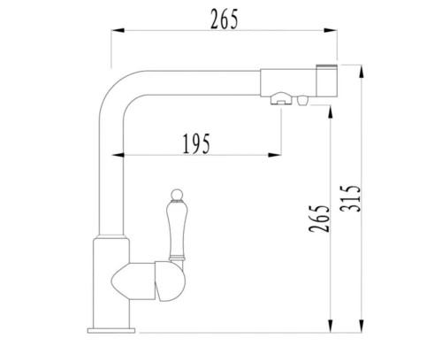 Смеситель Zorg Clean Water ZR 320 YF-33 BR для кухни под фильтр, бронза