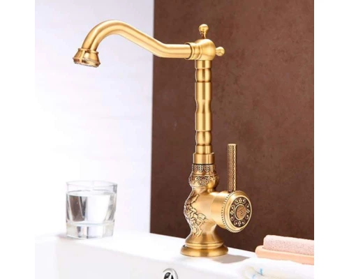 Смеситель Zorg Antic A 305K-BR для кухонной мойки, античная бронза